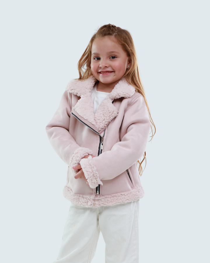 CHAQUETA SUEDE OVEJERO ROSA