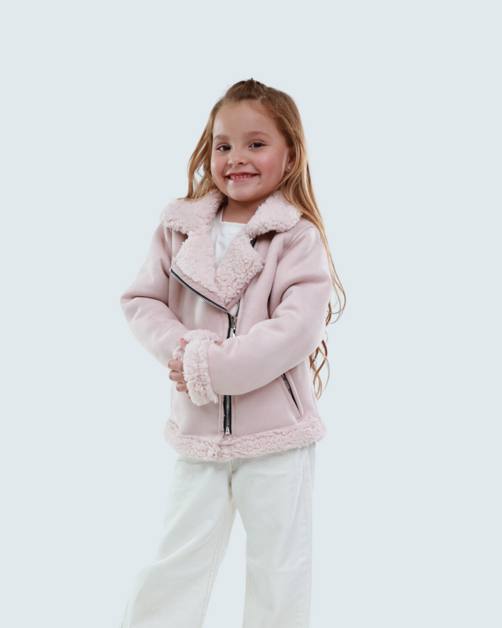 CHAQUETA SUEDE OVEJERO ROSA