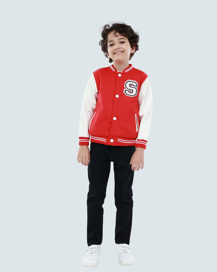 BEISBOLERA ROJO MANGA BLANCA